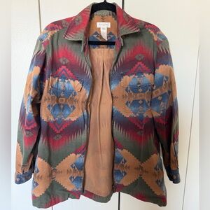 Jones New York Multicolor Patterned Utility Jacket